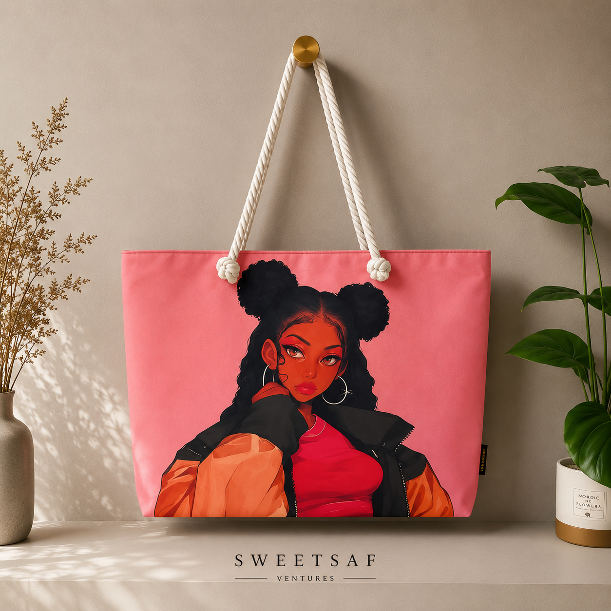 Sweetsaf Statement Art Tote Bag - Image 4