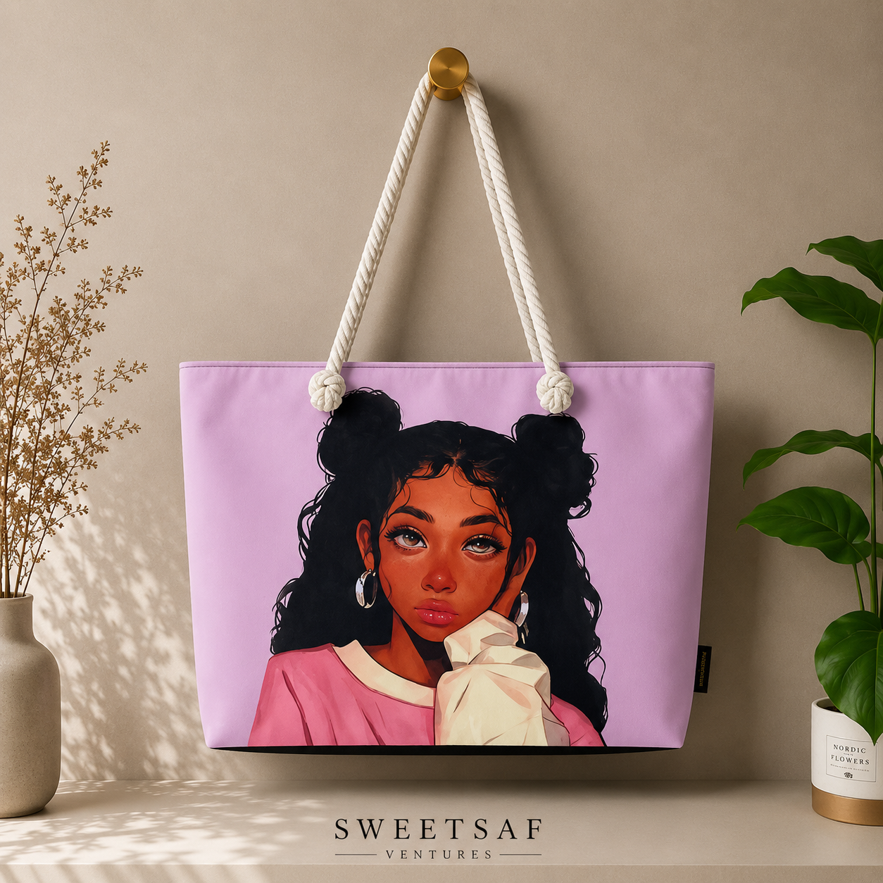 Sweetsaf Statement Art Tote Bag - Image 24