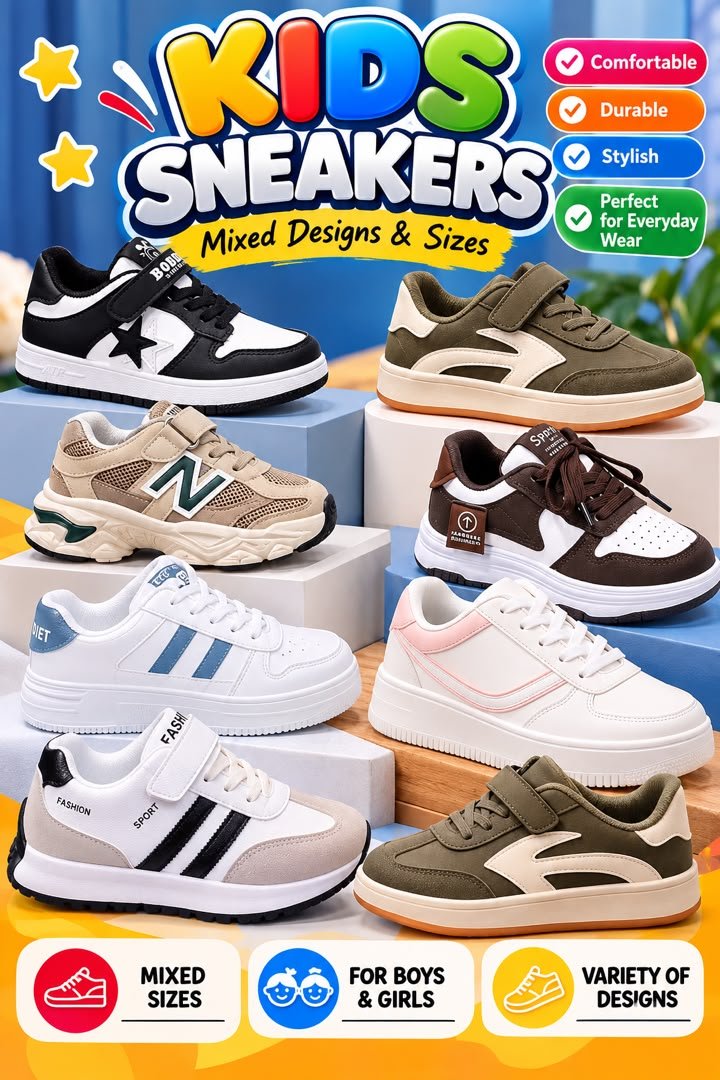 Kids Casual Sneakers – Stylish & Comfortable Everyday Shoes