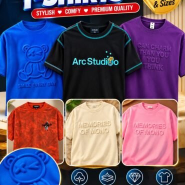 Premium Embossed T-Shirts – Stylish Everyday Wear