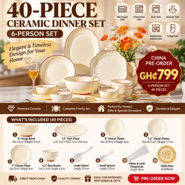 40-Piece Ceramic Dinner Set (6-Person)