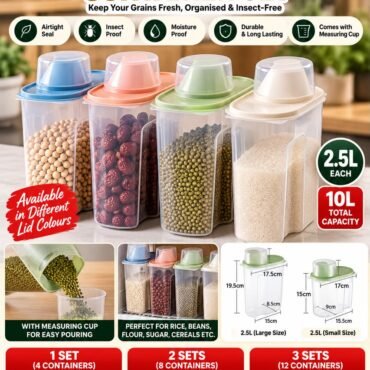 4-Piece Grain Storage Container Set