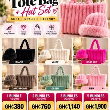 Furry Tote Bag + Hat Set (Bundle of 10)