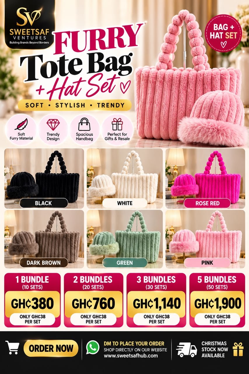 Furry Tote Bag + Hat Set (Bundle of 10)